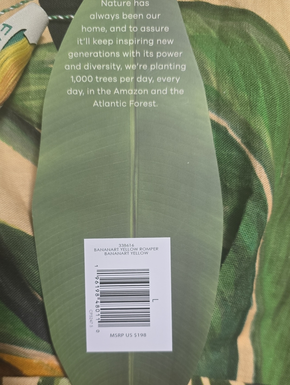 FARM Rio Yellow & Green Tropical Print Jumpsuit - Picture 3 of 5
